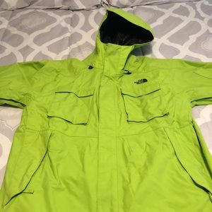 Lime Green North Face Jacket Extra Large Perfect!!